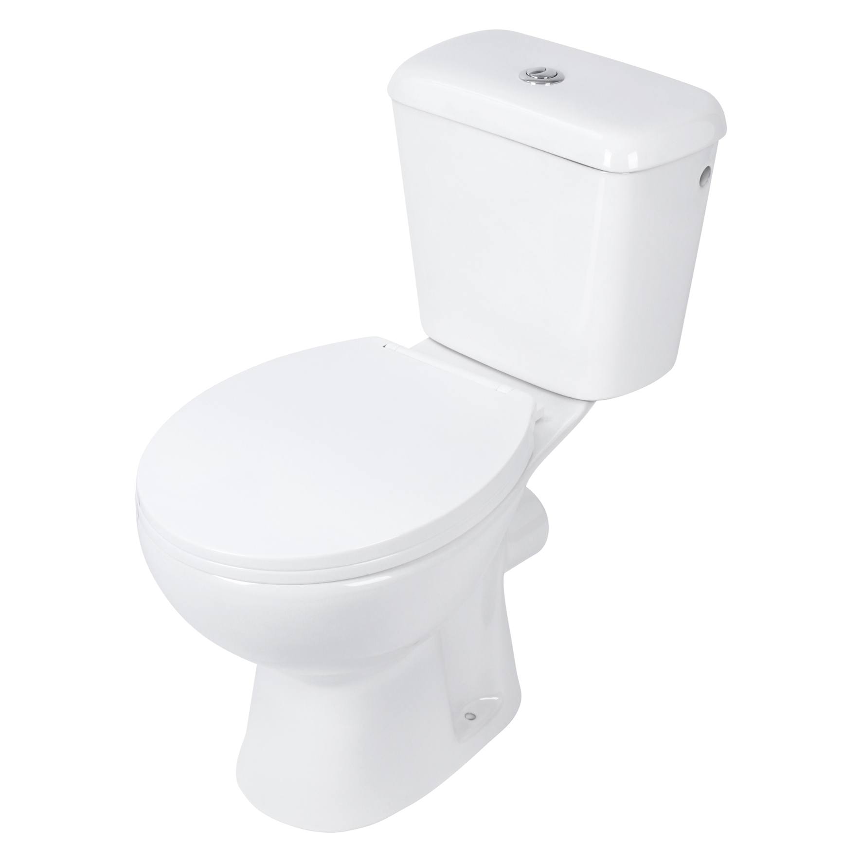 Differnz toiletpot duoblok staand pijp kort zijuitlaat keramiek wit 72.5 x 66.5 x 35.5 cm