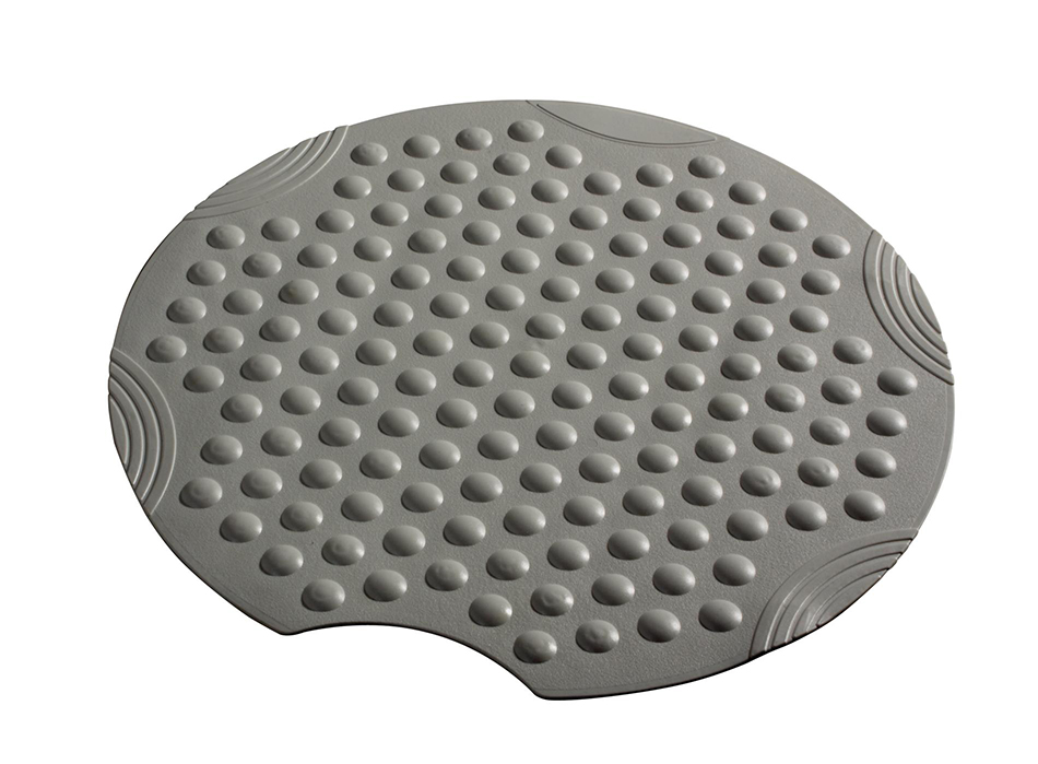 Wiesbaden Ridder Tecnoplus antislip mat douche rond 55 cm grijs