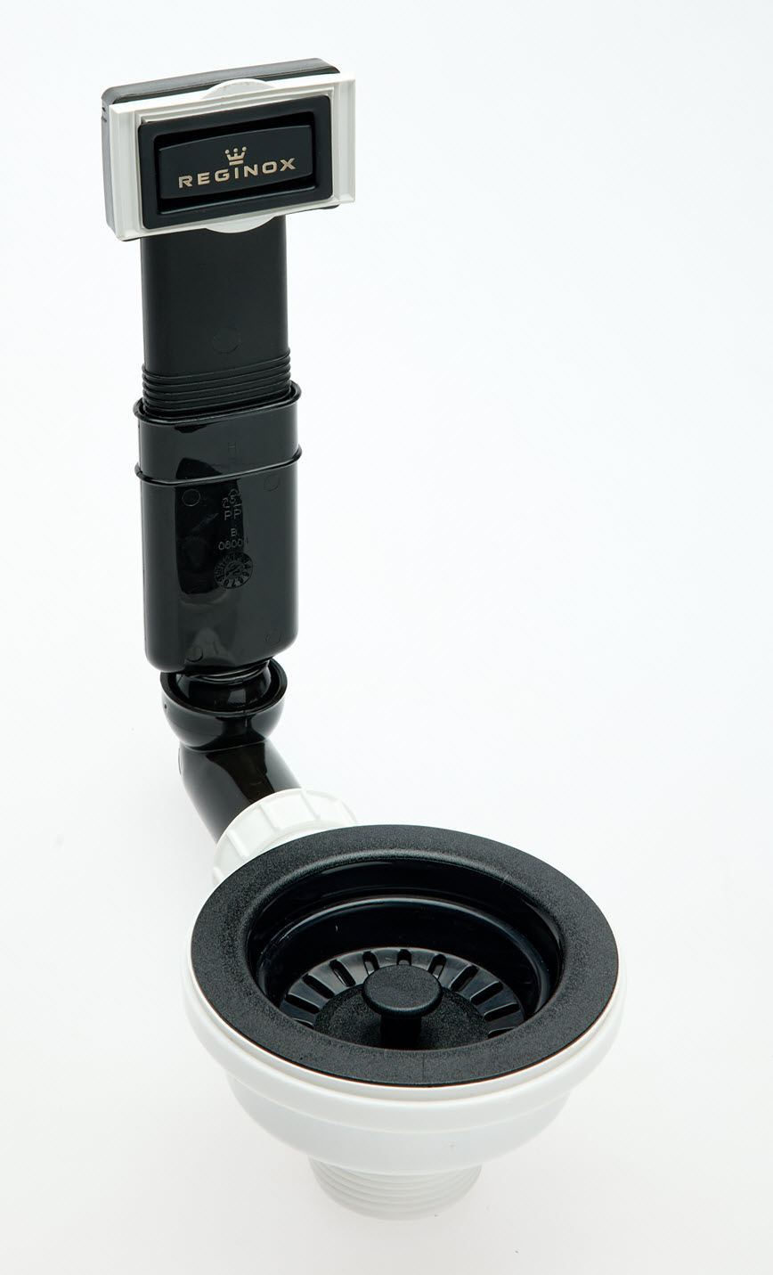 1119 Reginox Afvoerset Pure Black Afvoerplug