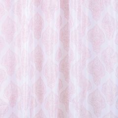 Differnz Boho douchegordijn verzwaarde onderzoom 100% Polyester pink 180 x 200 cm