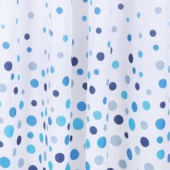 Differnz Circles douchegordijn verzwaarde onderzoom 100% Polyester blauw 120 x 200 cm