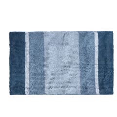 Differnz Fading badmat geschikt voor vloerverwarming 100% microfiber 90 x 90 cm blauw