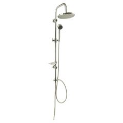 Differnz Proline doucheset met grote stortdouche en losse handdouche ABS 20 x 20 x 150 cm chroom