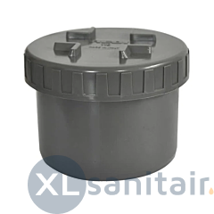 Eindstuk met schroefdeksel 50 mm PVC