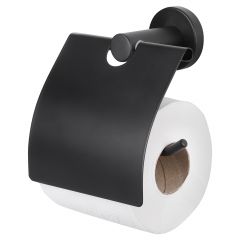 Differnz toiletrolhouder met klep mat zwart