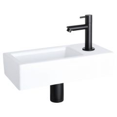 Differnz Helios fonteinset rechts 37.5 x 18.5 x 9.5 cm wit/zwart