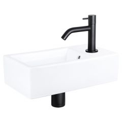 Differnz Force fonteinset keramiek kraan gebogen mat zwart 40 x 22 x 11.5 cm