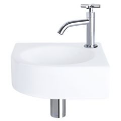 Differnz Cleo fonteinset keramiek kraan kruis chroom 30 x 30 x 10 cm