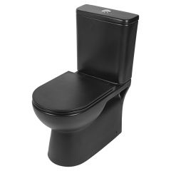 Differnz toilet duoblok rimless/universeel mat zwart