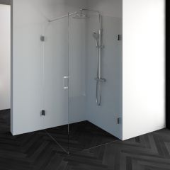 Just creating Complete Profielloze Douchecabine 2-delig 100x100 Chroom