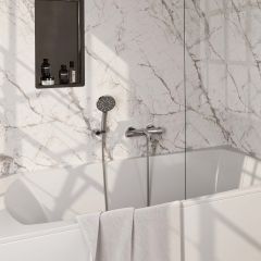 Brauer Chrome Carving opbouw baddouche thermostaatkraan set
