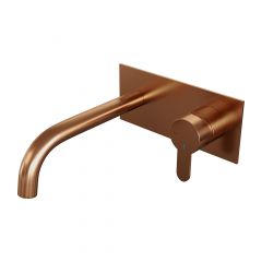 Brauer Copper Edition inbouw wastafelmengkraan met gebogen uitloop