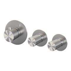 Brauer Brushed Carving inbouwthermostaat en 2 stopkranen