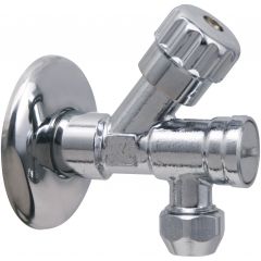 Riko luxor hoekstopkraan met filter 1/2" x 3/8" of knel 10 mm chroom