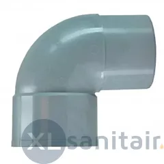  HWA bocht mof 70 mm x verjongde spie 70 mm 90 graden PVC