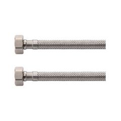 Riko Flexibele aansluitslang 1/2" bi x 1/2" bi 30 cm RVS