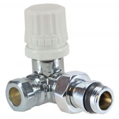 Riko luxe therm. ventiel 1/2''x15 (M22) knel haaks rechts chroom