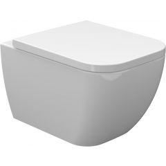 Xellanz Sky wandcloset verkort met Sky toiletzitting softclose en quick release glans wit