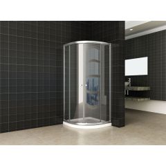 Wiesbaden Eco 1/4 ronde douchecabine 5mm 800x800x1900 helder glas