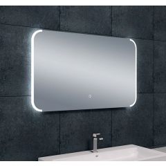 Wiesbaden Bracket spiegel rechthoek met LED, dimbaar en spiegelverwarming 100 x 60 cm