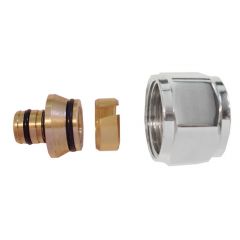 Riko luxe adaptor 18x2,0 Eurok. chroom