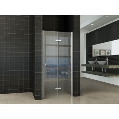 Wiesbaden vouwbare nisdeur 800x2000 rechts 8mm NANO glas