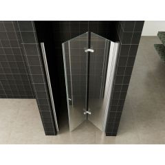 Wiesbaden vouwbare nisdeur 900x2000 rechts 8mm NANO glas
