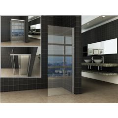 Wiesbaden Side zijwand voor Softclose 2.0 schuifdeur en Slide nisdeur 120 cm 8 mm Nano