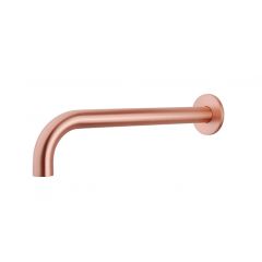 Wiesbaden inbouw-uitloop rond 30cm 1/2'' geborsteld koper