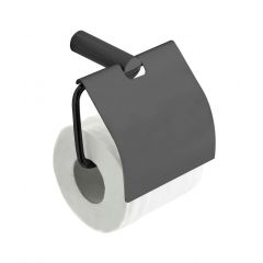 Wiesbaden Ida toiletrolhouder met klep gunmetal