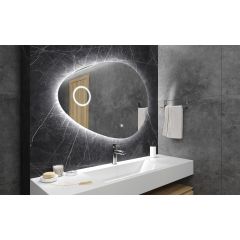 Gliss Design Spiegel Atlas 100 x 75 cm inclusief spiegelverwarming