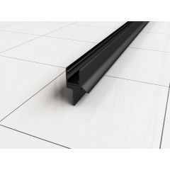 Wiesbaden rubberen waterkering 200 x 0,8 cm zwart