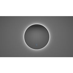 Wiesbaden Novi ronde spiegel met LED, dimbaar 100 cm mat zwart