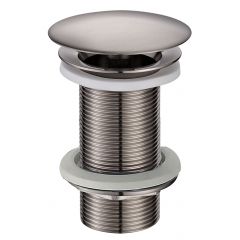 Wiesbaden Caral open afvoerplug verlengd 5/4" geborsteld staal