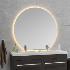 Xellanz Tramonto spiegel rond met LED, dimbaar en spiegelverwarming 120 x 112 x 0,3 cm