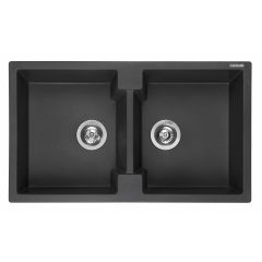 Reginox Amsterdam 20 black silvery spoelbak