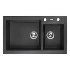 Reginox Amsterdam 25 black silvery spoelbak