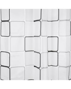 Differnz Cubi douchegordijn waterdicht 100% PEVA zwart 180 x 200 cm