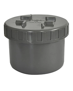  Eindstuk met schroefdeksel 50 mm PVC