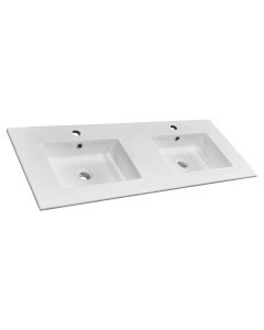 Differnz Hilde wastafel 120 cm keramiek hoogglans wit