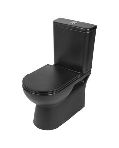 Differnz toilet duoblok rimless/universeel mat zwart