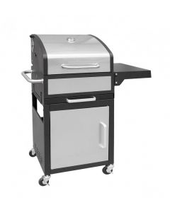 Grillchef Houtskoolbbq wagon silver