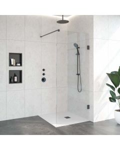 Just creating Complete Profielloze Inloopdouche 90 Gunmetal geborsteld