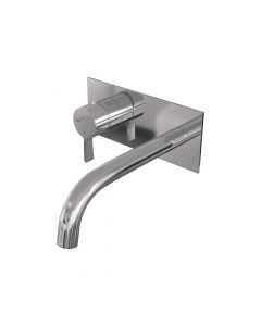 Brauer Chrome Edition inbouw wastafelmengkraan met gebogen uitloop