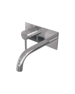 Brauer Chrome Edition inbouw wastafelmengkraan met gebogen uitloop