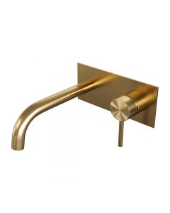 Brauer Gold Edition inbouw wastafelmengkraan met gebogen uitloop