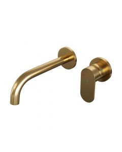 Brauer Gold Edition inbouw wastafelmengkraan met gebogen uitloop