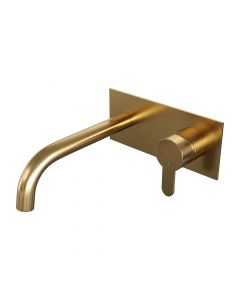 Brauer Gold Edition inbouw wastafelmengkraan met gebogen uitloop