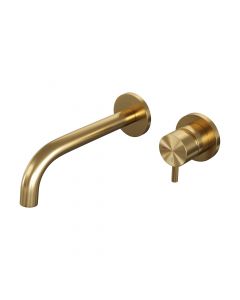 Brauer Gold Edition inbouw wastafelmengkraan met gebogen uitloop