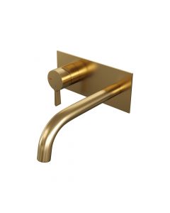 Brauer Gold Edition inbouw wastafelmengkraan met gebogen uitloop